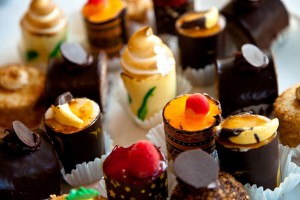 Assorted mini cakes for an event at Moorpark Country Club