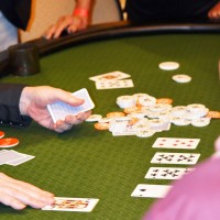 Casino night with poker game