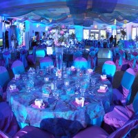 Ballroom decorated for event